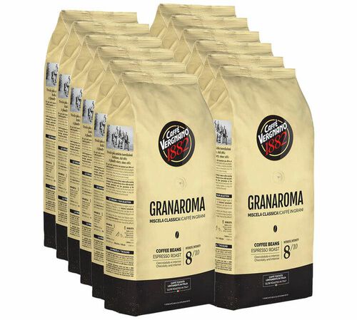 Caff&egrave; Vergnano - Caff&egrave; in grani per - Gran Aroma  12 x 1 kg