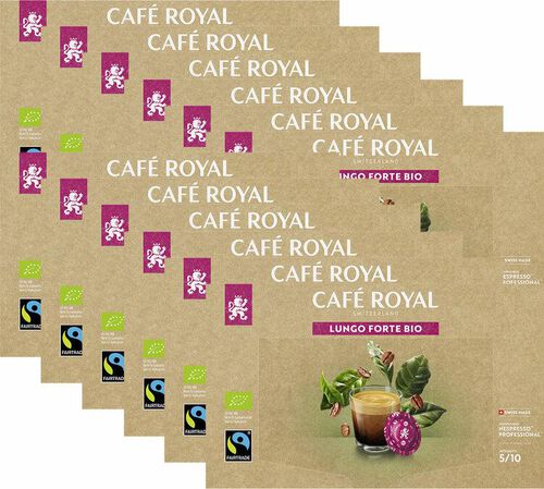600 capsules Nespresso* Pro Lungo Forte Bio - Fairtrade - CAFE ROYAL