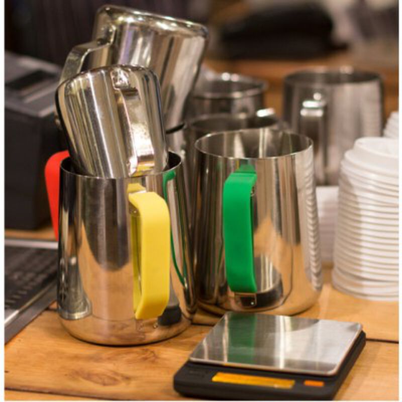Rhino Coffee Gear Blue Silicone Milk Jug Grip - 60cl/20oz image number 2
