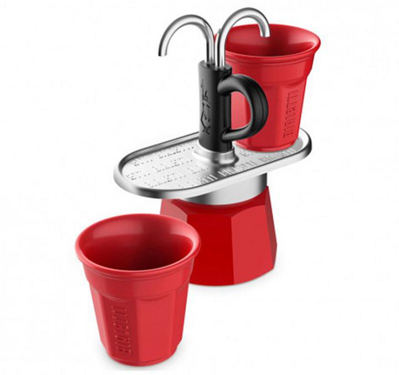 Bialetti - Caffettiera Mini Express Rossa 2 tazze + 2 bicchierini image number 5