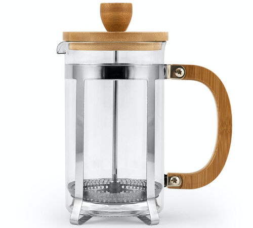 Th&eacute;i&egrave;re &agrave; piston Inox et Bambou 60cl  H&H Nordic