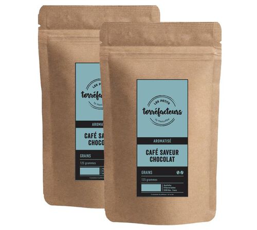 Les Petits Torr&eacute;facteurs - Caff&egrave; in grani gusto cioccolato 2 x 125 g