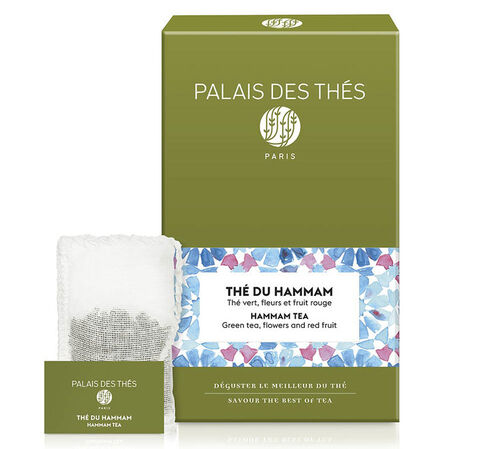 Palais des Th&eacute;s Th&eacute; du Hammam Fruity Green Tea x 20 chiffon tea bags