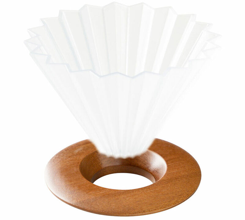 Origami Dripper Air M Clear + Wooden Holder image number 0
