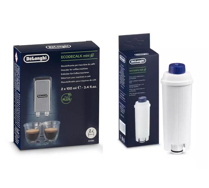 Pack Entretien DELONGHI - Cartouche filtrante DLSC002 + D&eacute;tartrant DLSC200 image number 0