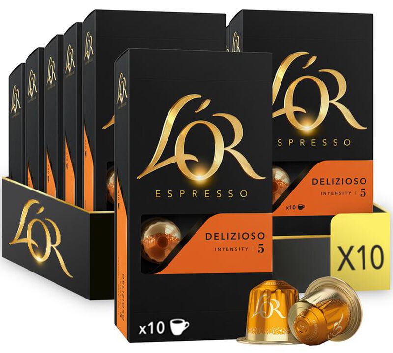 100 capsules compatibles Nespresso* Original Espresso Delizioso - L'OR ESPRESSO image number 0