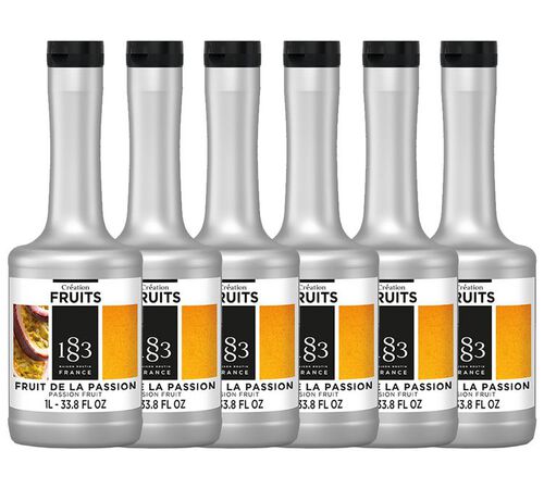 Lot de 6 pur&eacute;es de fruit Cr&eacute;ation Fruits 1883 - Passion - 6 x 1 L