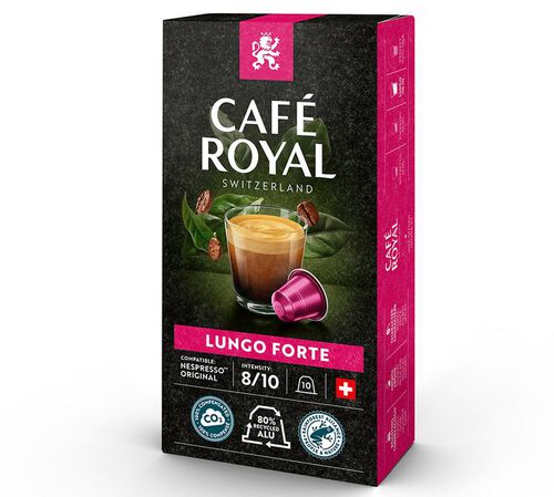 10 Nespresso* Original Compatible Capsules Lungo Forte &ndash; CAFE ROYAL