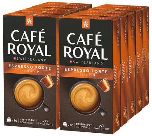 100 capsules compatibles Nespresso* Original Espresso Forte - CAF&Eacute; ROYAL
