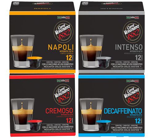 Kit Assaggio 48 capsule compatibili Nescafe* Dolce Gusto* &ndash; Caff&egrave; Vergnano
