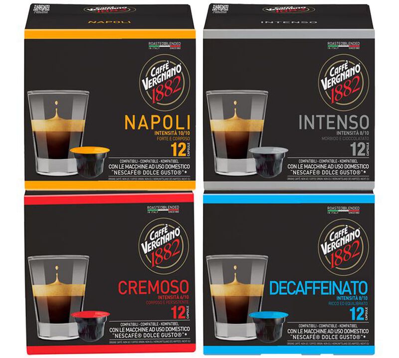 Kit Assaggio 48 capsule compatibili Nescafe* Dolce Gusto* &ndash; Caff&egrave; Vergnano image number 0