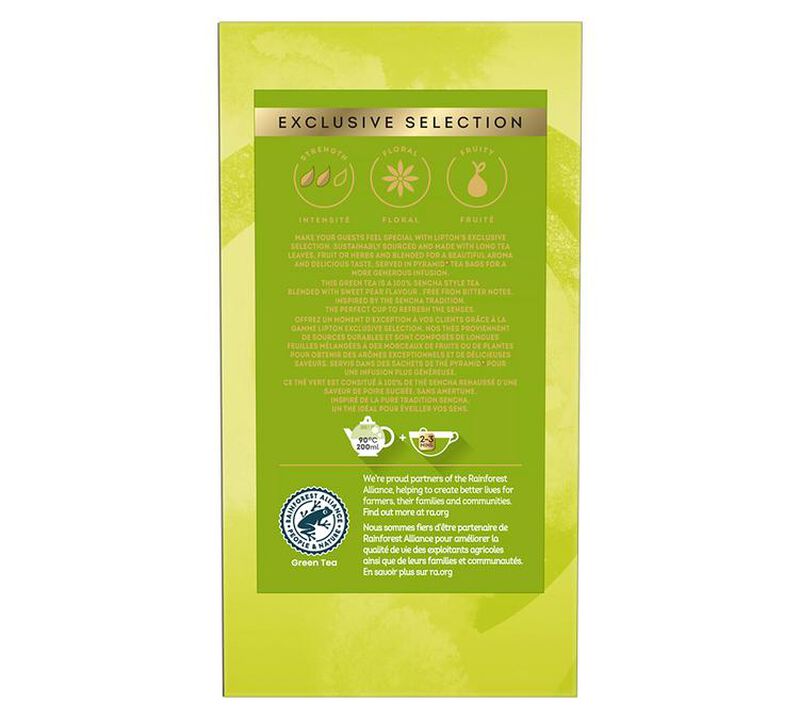 Sencha Green Tea - 25 pyramid tea bags - Exclusive Selection - Lipton image number 4
