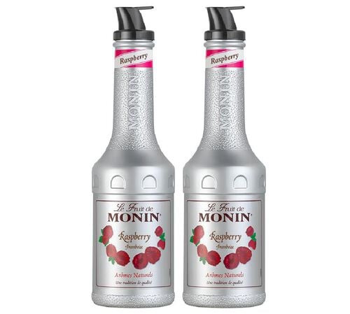 Lot de 2 pur&eacute;es de fruits 1L - Framboise - MONIN