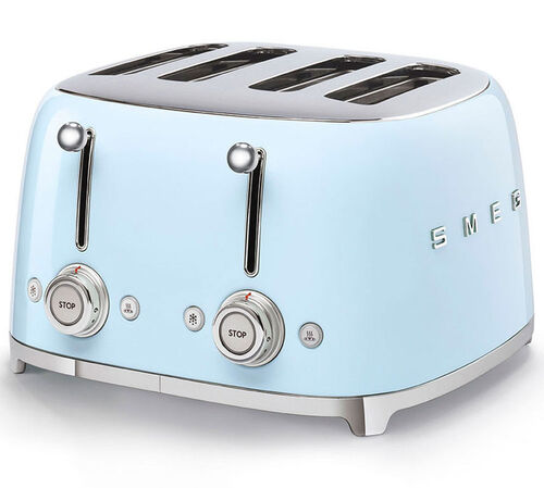 Toaster 4 tranches Ann&eacute;es 50 Bleu Azur - SMEG - Parfait &eacute;tat
