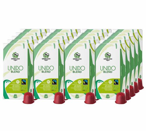 200 capsules compatibles Nespresso* Original Unido Blend Bio - GREEN LION COFFEE