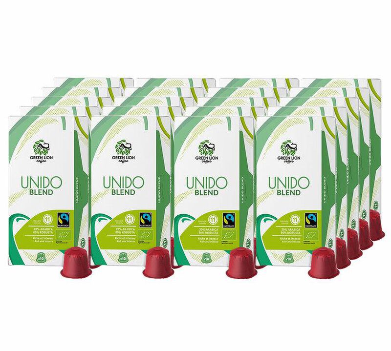 200 capsules compatibles Nespresso* Original Unido Blend Bio - GREEN LION COFFEE image number 0