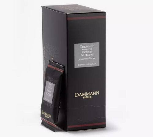 Passion de Fleurs white tea  - 24 Cristal&reg; sachets - Dammann Fr&egrave;res