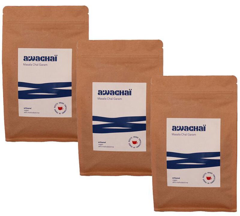 Pack Masala Cha&iuml; Garam Artisanal Vegan Bio - Vrac 3 x 1 kg - AWACHA&Iuml; image number 0
