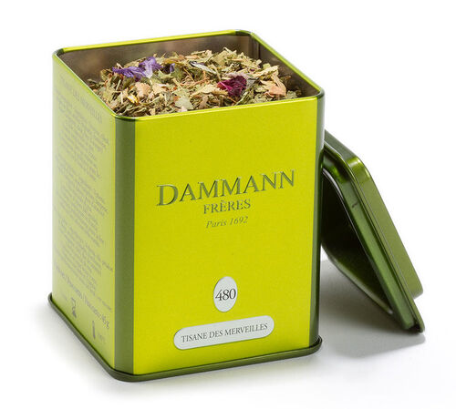 Tisane des Merveilles herbal tea - 45g loose leaf in tin - Dammann Fr&egrave;res image number 1