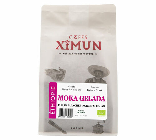 Caf&eacute; grains - Moka Gelada Bio - 100% Arabica - 250gr - Caf&eacute; Ximun