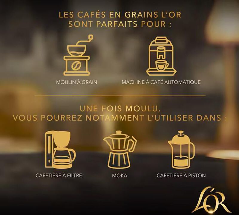 L'Or Coffee Beans Absolu Intensity 13 - 2 x 1kg image number 2