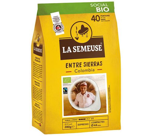 40 ESE-Pads - Entre Sierras Colombia Bio - Fairtrade - La Semeuse