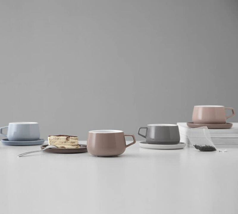 Viva Scandinavia -Tazza ceramica con piattino Hazy Blue 30 cl image number 2