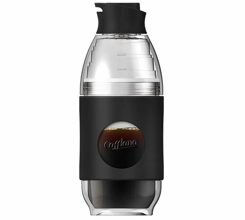 Cafflano Go-Brew portable brewing bottle in black