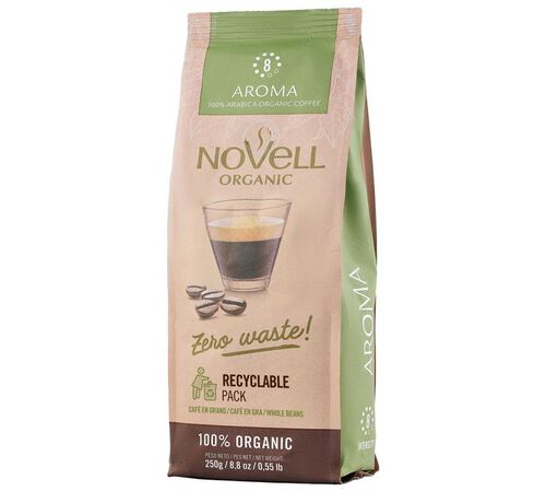 Novell Organic Coffee Beans Pi&ugrave; Aroma - 250g