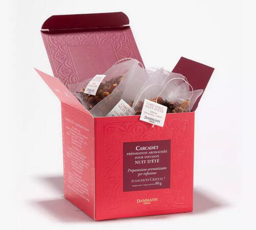 Dammann Fr&egrave;res Hibiscus Tea Nuit d'Et&eacute; - 20 Cristal&reg; sachets