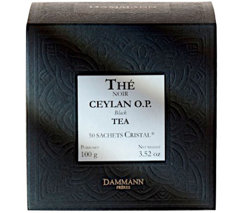 Dammann Fr&egrave;res Ceylon O.P. black tea - 50 Cristal&reg; sachets image number 0