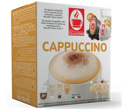 16 Nescaf&eacute;* Dolce Gusto* Compatible Pods Cappuccino Classico &ndash; CAFFE BONINI