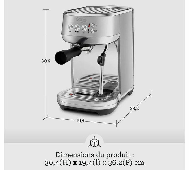 Sage Bambino Plus SES500BSS4EEU1 Acciaio Inox Macchina per caff&egrave; espresso image number 5