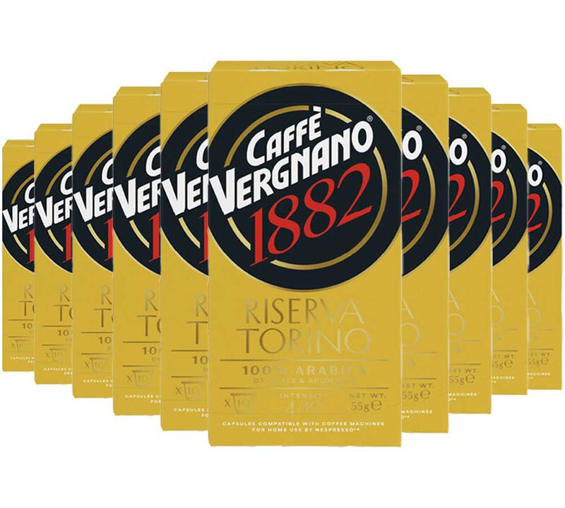 100 Capsules compatibles Nespresso* Original 100% arabica Riserva Torino - CAFFE VERGNANO image number 0