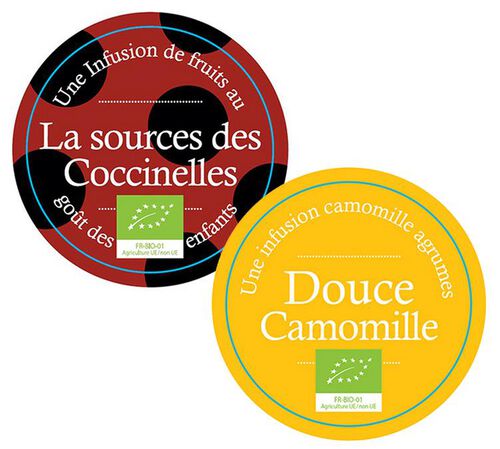 Pack Infusions Douce Camomille et La Source des Coccinelles Bio - Vrac 2 x 100 g - COMPTOIR FRAN&Ccedil;AIS DU TH&Eacute;