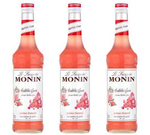Lot de 3 Sirops Monin - Bubble Gum - 3 x 70cl