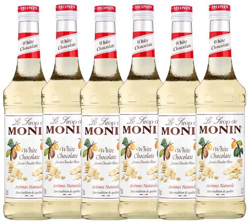 Sirop Chocolat Blanc + pompe doseuse 6 x 70cl - MONIN
