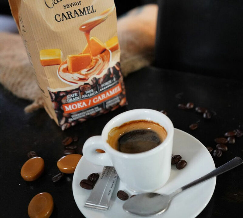 Caf&eacute; grains - &nbsp;Caf&eacute; saveur Caramel - 900gr - LTC image number 1