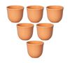 6 Tasses &agrave; caf&eacute; emboss&eacute;es 150 ml orange - LOVERAMICS image number 0