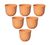 6 Tasses &agrave; caf&eacute; emboss&eacute;es 150 ml orange - LOVERAMICS image