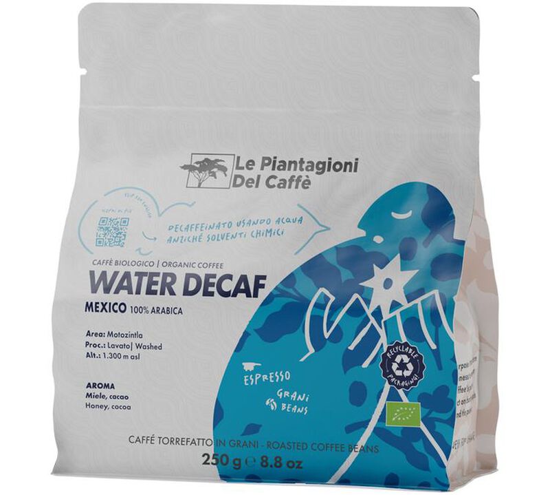 Le Piantagioni Del Caff&egrave; Organic Coffee Beans Water Decaf - 250g image number 0