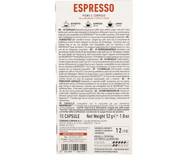 Corsini Nespresso* Original Compatible Pods Espresso x 10 image number 2