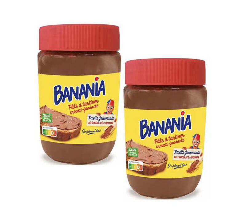 Duo P&acirc;te &agrave; Tartiner - 2 x 400 g - BANANIA image number 0