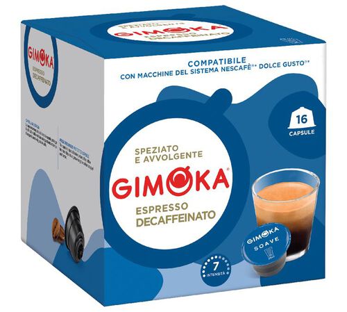 64 capsule compatibili Nescafe* Dolce Gusto* Espresso Decaffeinato &ndash; Gimoka
