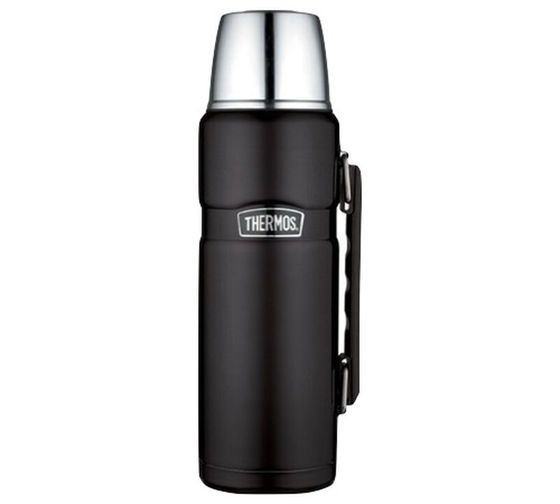 Thermos King Stainless Steel Insulated Flask Black Matte - 1.2L image number 0