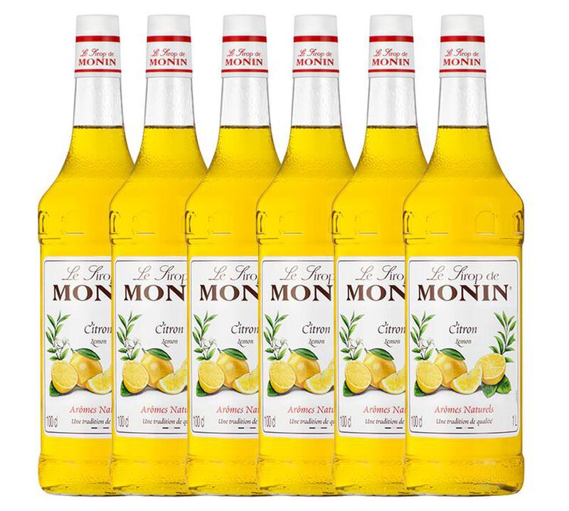 Lot de 6 Sirops Monin - Citron - 6 x 1 L image number 0