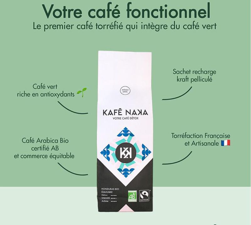 Kaf&eacute; Naka - Caff&egrave; macinato - Detox Bio Honduras 250 g image number 1