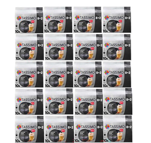 Tassimo Coffee Shop Chai Latte Pods 20 Packs (200 Drinks)