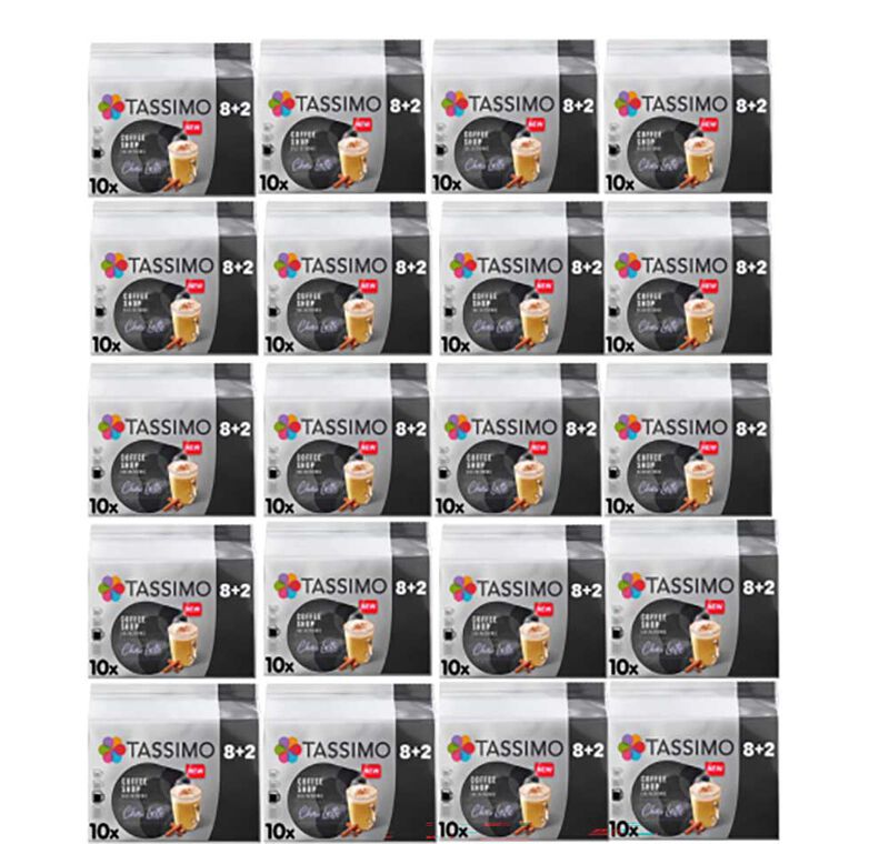 Tassimo Coffee Shop Chai Latte Pods 20 Packs (200 Drinks) image number 0