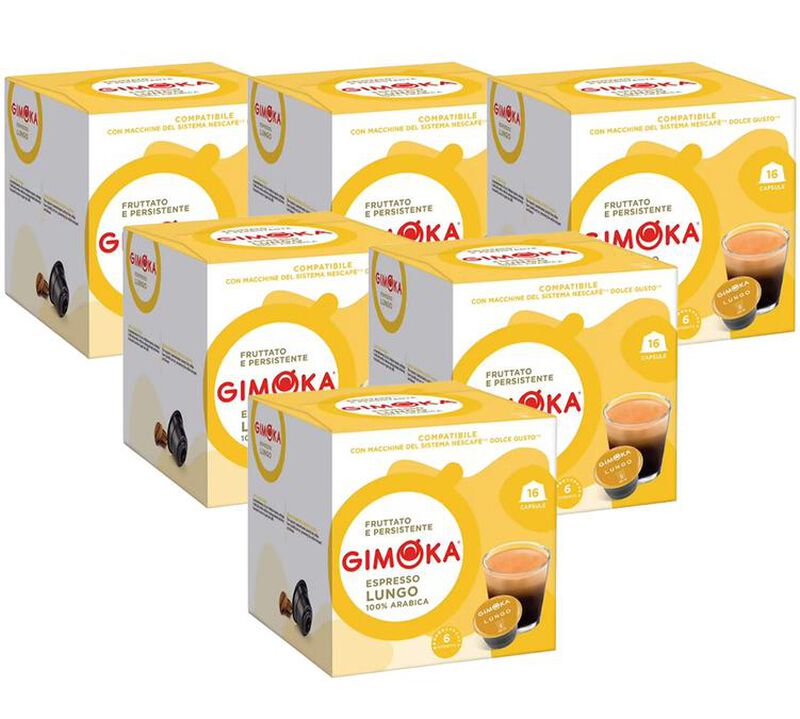 96 capsules compatibles Nescaf&eacute;* Dolce Gusto* Lungo - GIMOKA image number 0